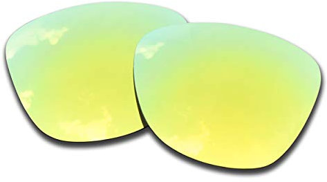 SOODASE Para Oakley Frogskins Gafas de sol Dorado Lentes de repuesto polarizadas