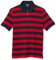 Amazon Essentials Herren Polohemd aus Baumwollpiqué in normaler Passform (erhältlich in Übergrößen), Marineblau Rot Rugby-Streifen, XL
