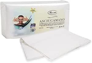 Palucart 60 Asciugamani da Barbiere di colore Bianco, Asciugamani di Carta a Secco Goffratura a S 35,5x67cm Monouso Massima Assorbenza per Parrucchieri, Barbieri, Estetiste, 1 CF x 60 Pezzi