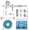Airbrush, AGPtEK Double Action Airbrush Kit AirBrush Spray Gun with 0.2/0.3/0.5mm Needles and Air Hose Copper Material for Tattoo, Cake Decorating, Craft Tools, Makeup, Painting and Nail Art