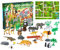 KreativeKraft Adventskalender 2025 Kinder mit 24 Tiere Spielzeug Mini Tiere Figuren oder Dino Figuren Weihnachtskalender Jungen Geschenk für Kinder (Mehrfarbig Zoo Animals)