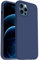ORNARTO Shockproof Liquid Silicone Designed for iPhone 12 Pro Max Case 6.7, Gel Rubber Full Body Protection Anti-Shock Cover Case Drop Protection 6.7inch-Navy Blue