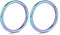 hengkaixuan 2Pcs 6mm Titan 14G Klappsegment Ohrringe Knorpel Helix Lippe Tragus Nasenring Hoop Sleeper Body Piercing