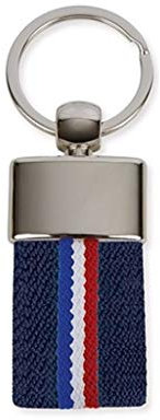 Porte-clés toile drapeau français (bleu et blanc), Bleu, drapeau de la France, Taille Unique