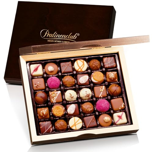 Pralinenbote Genussmanufaktur – Die Pralinenclub Willkommenskollektion mit 30 Pralinen deutscher Chocolatiers, das exklusive Pralinen Geschenk (Eine Pralinenlieferung)