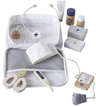 VERTBAUDET Set Docteur pour Poupon en Bois Blanc TU