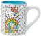 Sanrio Hello Kitty Rainbow Glitter Ceramic Mug | Holds 14 Ounces