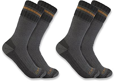 Carhartt Herren Heavyweight Synthetic-wool Blend Boot 2 Pairs Socks, Grau, XL EU