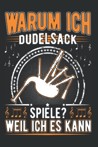 Dudelsack Notizbuch: Dudelsack Sackpfeife Dudelsackspieler / 6x9 Zoll / 120 linierte Seiten