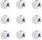PandaHall Lot de 10 perles carrées en silicone avec lettre A Blanc 12 mm Trou 2 mm