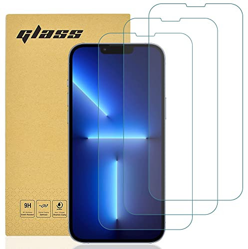 gueche 3 Stück für iPhone 13 Pro Max Schutzfolie, Frei von Kratzern, HD Displayschutzfolie, Ultrabeständig, Panzer Schutz Glas für iPhone 14 Plus Splitterfest schutzglas