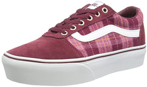 Vans Ward Platform Women's Sneaker, Plaid Mix Port, 4 UK