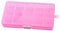 Jagowa 15 Grids Plastic Jewellery Organiser Bead Earring Storage Box Clear Plastic Storage Container With Adjustable Dividers for Small Accessories (Pink)