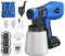 Cordless Paint Sprayer & Battery Airless HVLP Electric Spray Gun Kit Wall Fence with 1500mAh Battery and Charger, 4 Nozzles/3 Patterns, and Adjustable Valve, With gloves