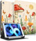 Uppuppy Schutzhülle für iPad 9./8./7. Generation, 25,7 cm (10,2 Zoll), für Frauen und Mädchen, niedliches Folio-Smartcover, Stifthalter, Kinder, Mädchen, hübsch, Teenager, Cartoon, Schmetterling,