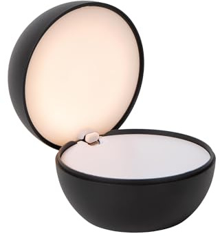Lucide CLIPPER - wiederaufladbare Tischlampe - Akku/Batterie - Ø 12 cm - LED - 1x2,2W 2700K - Schwarz