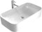 EMKE Waschbecken Aufsatzwaschbecken 70 x 38 x 15 cm, Handwaschbecken für Badezimmer & Gäste WC, Waschtisch Klein Waschbecken Bad Waschschalen Eckig Keramikwaschbecken Weiß