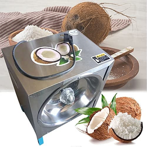 Commercial Machine,Electric Commercial Coconut Grater, 300W Coconut Processing Grinder Machine 50-60pcs/hour, Slow Speed Coconut Shredder for Coconut processing store, restaurant,