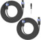 GCTBL 15M 2pack Speakon à Speakon Câbles Professionnel 12 Gauge Audio Cord DJ/PA Haut-Parleur Câble avec Twist Lock