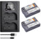 PowerTrust Lot de 2 batteries EN-EL3e EN-EL3 avec chargeur pour Nikon D30 D50 D70 D70s D80 D90 D100 D200 D300 D300S D700