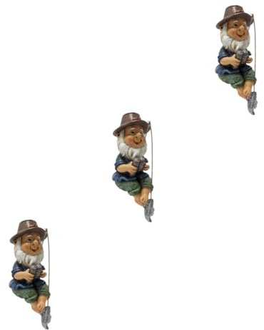 Yardwe Lot De 3 Figurines Naines en Résine pour Décoration De Jardin