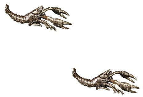 Alipis 2pièces Figurine De Homard Vintage Sculpture Décorative pour Salon Bureau Et Chambre Accessoire De Décoration Unique Et Élégant