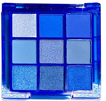TianWlio Prof-essional - Palette di ombretti per trucco, per tutti i giorni, Blue Goblin, 9 colori, facile da colorare, anti-sudore, eccellente ombretto, multicolore, impermeabile (blu, taglia unica)