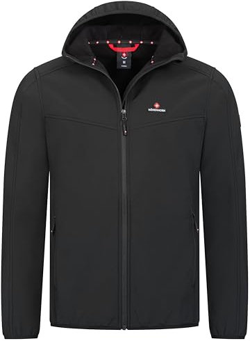 Höhenhorn Alpberg Veste softshell légère pour homme - Veste d'extérieur demi-saison, Noir , XL