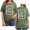 Green Customised T Shirt Women Personalised Tshirts Short Sleeve Tops Make Your Own T Shirt Funny Tee Shirts Casual Summer Tops Customisable Front and Back Custom Streetwear