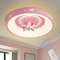 MyLjp Moderne LED Deckenleuchte Rund Kreative Cartoon Kinderzimmer Deckenlampe Rosa Stufenlos Dimmbar Mit Fernbedienung Acryl Lampenschirm Geeignet Für Kinderzimmer Schlafzimmer Korridor(C)