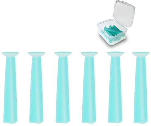 eagosion Lot de 6 outils de retrait de lentilles de contact rigides avec boîte de rangement pour soins des yeux - Retire les ventouses réutilisables - Dissolvant de contact oculaire pour lentilles RGP
