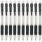 Zebra Z-Grip Lot de 10 porte-mines rétractables et rechargeables Noir et corps transparent mine HB 0,5 mm