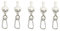 Yuattory 5 StüCk Magnet Camping Haken Karabiner Clip Heavy Duty Magnet AufhäNger D Form Zelt Schnallen für Outdoor Camping Haken-Weiß
