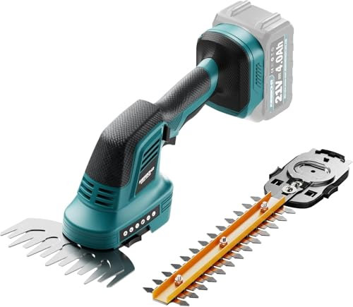 TECKZOON Akku Heckenschere Kompatibel mit Makita 21 Akku, 2-in-1 Elektro Heckenschere Handgeführte Strauch Akku Heckenschere für Garten, Hof und Rasen(Ohne Akku)