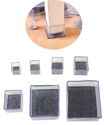 10 tappi di protezione per gambe della sedia, feltrini per sedie, per evitare graffi sul pavimento, per pavimenti in legno, piastrelle e pavimenti laminati, quadrati, 50 x 50 mm