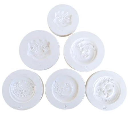 Amagogo -Gipsformen, Druckformen, Keramikformen, Töpferformen für das chinesische Neujahr, 6 Stück