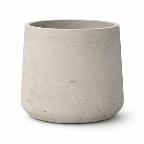 Finestgreen Patt Pflanzgefäß Grau M | Blumentopf für Innen- und Außenbereich, Frostfest, UV-Beständig, wasserdicht | Blumenkübel Betonoptik