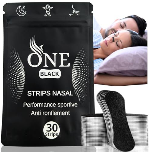 30 Bandelettes nasales | Système anti ronflement efficace puissant | Ecarteur Nasal | Dilatateur nasal Sport et Sommeil | Dispositifs anti-ronflement | Bande nasale nez pour mieux respirer