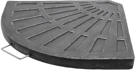 Well Home Base de Cemento para Sombrilla - Diseño Moderno y Resistente en Negro Plata