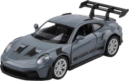 BGHSCA 1/36 Maßstab Porsche 911 GT3 RS Auto Modelle, Sammler Pull Back Diecast Fahrzeuge Auto Spielzeug für Jungen Mädchen Grau