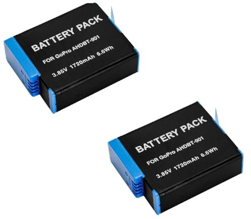 Premium Rechargeable Extended Life Replacement Battery Compatible With GoPro HERO11/HERO10 /HERO9 1720mAh High-Capacity Power Performance Boosting & Extends Recording Time-2 Pack