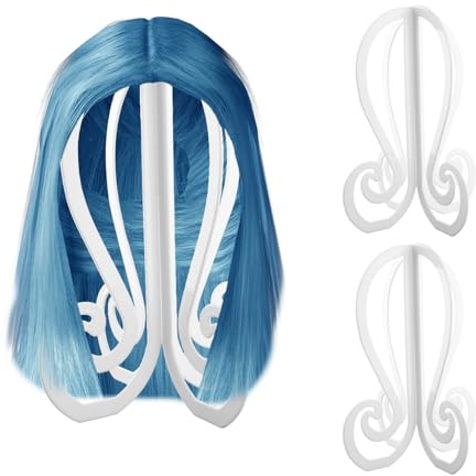 Tabanzhe Support de perruque pliable et durable pour perruque courte, chapeau, masque de cosplay (blanc)