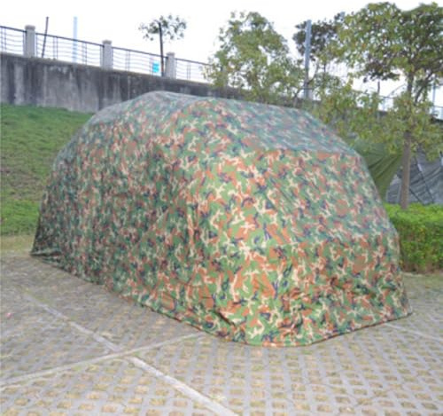 Labasuan Garage Pieghevole Mobile Mimetico, Copertura Auto Semiautomatica Portatile per Esterni, Robusto Tettoia per Parcheggio in Tessuto Oxford Spesso(L5.9*W2.5*H2.45M)