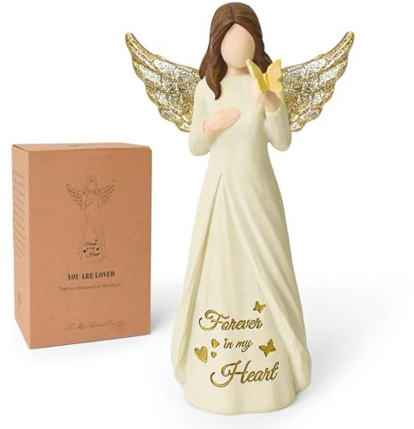Loyzcy Trauergeschenk, Schmetterling Engel Figur, Engel zur Beerdigung | Trauergeschenke für Hinterbliebene Trauer, Trauer Geschenk Freundin, Schutzengel Figur Schmetterlings
