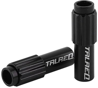 Tidevib 2 x Einstellschrauben für Fahrradbremse und Schaltkabel, 4 mm/4,5 mm kompatibel, Aluminiumlegierungs-Stecker für Fahrrad-Umwerfer, Rot/Schwarz