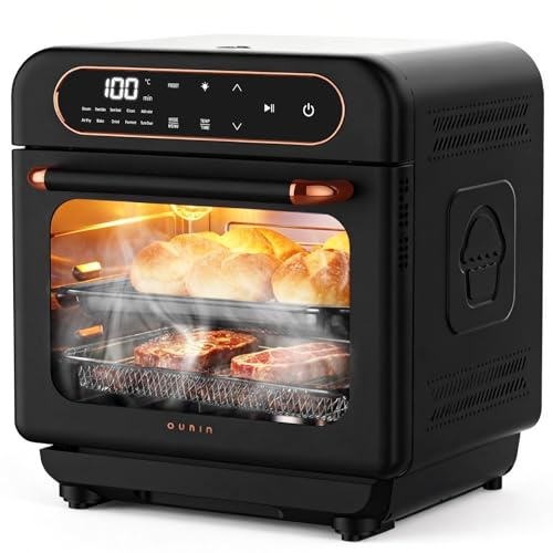 OUNIN 12L Fornetto Elettrico, 8 in 1 Forno Pizza e Forno a Vapore, 1100W