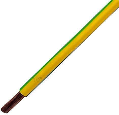 Lapp Câble de câblage flexible H07V-K GNYE, 1 x 16 mm², vert/jaune, vendu au mètre