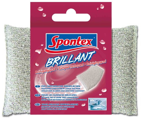 Spontex Brilliant Pad for Sensitive Surfaces (Pack of 1 Scratch-Free (Pack of 3 x 3)