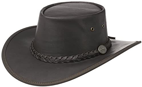 Barmah Squashy Outback Leder Westernhut Lederhut (XL (60-61 cm) - braun)