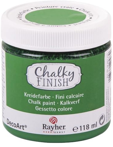 RAYHER HOBBY Chalky Finish Colore in Gesso, Verde (Evergreen), 118 ml, 118 unità